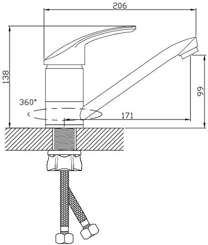 Смеситель Diadonna Д80-448102