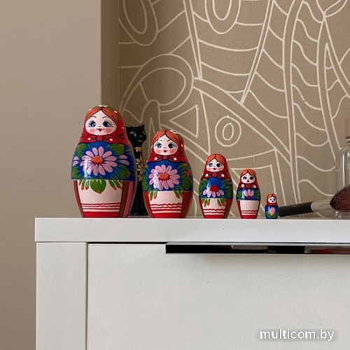 Развивающая игра Брестская Матрешка С букетом лилий (набор 5 шт)