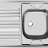 Кухонная мойка Ukinox STD800.600 5C 0RS (с сифоном)