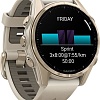 Умные часы Garmin Fenix 8 Sapphire 43мм (золотистый, дымчато-серый ремешок)