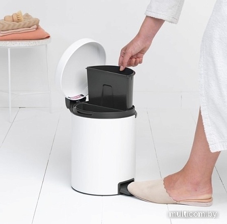 Brabantia Pedal Bin NewIcon 2x2 л (белый)