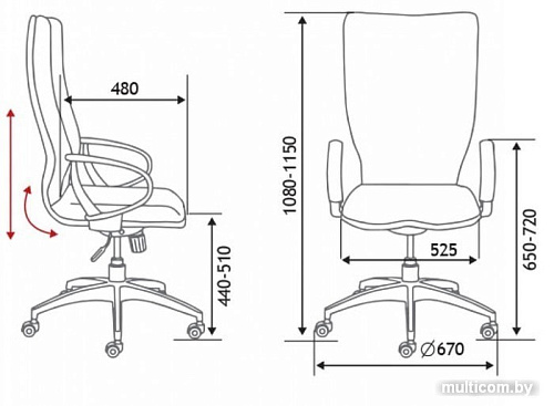Кресло Norden IQ CX0898H-1-60 (черный/серо-голубой)