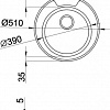 Кухонная мойка Elleci Sky Round 510 Satinata