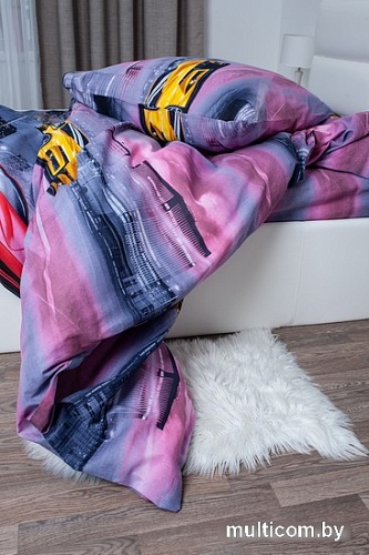 Постельное белье Миланика Дрифт 1.5сп подростковый с наволочкой 70x70 (бязь)