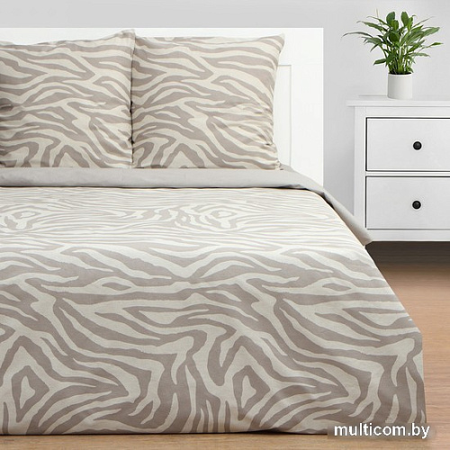 Постельное белье Этель Beige Zebra Евро 9946990