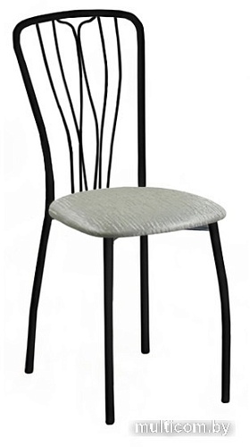 Стул Гальваник Лилия (эмаль черный муар/бенгал серый)