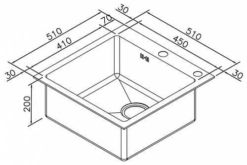 Врезная кухонная мойка Zorg INOX RX-5151