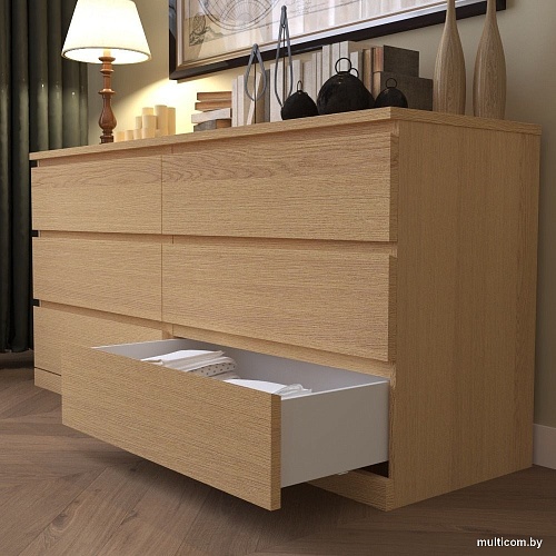 Комод Mio Tesoro Varma Prime 6D (дуб беленый)