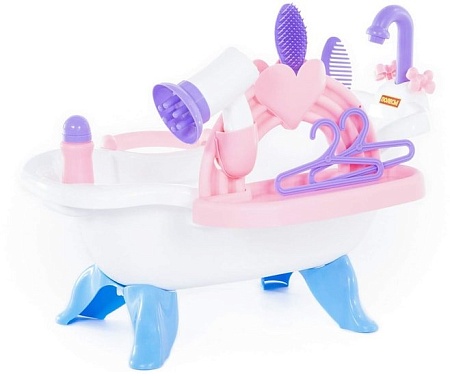 Ванночка для кукол Полесье №3 с аксессуарами 47267 (в пакете)