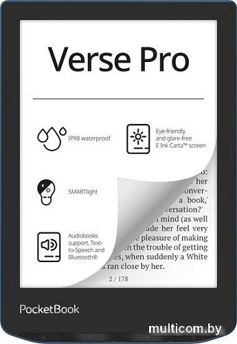 Электронная книга PocketBook A4 634 Verse Pro (лазурный)