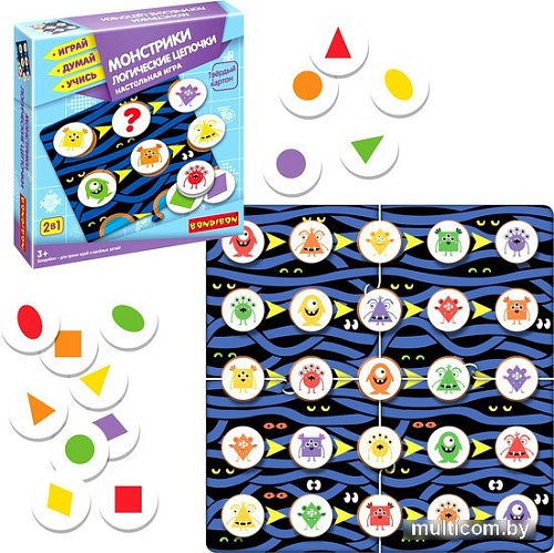 Развивающая игра Bondibon Логические цепочки. Монстрики ВВ5554