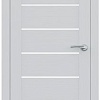 Межкомнатная дверь Юни Амати 1 80x200 (бьянко, стекло матовое)