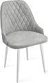 Стул Трия Гранд К1К (белый матовый/микровелюр Wellmart Silver)