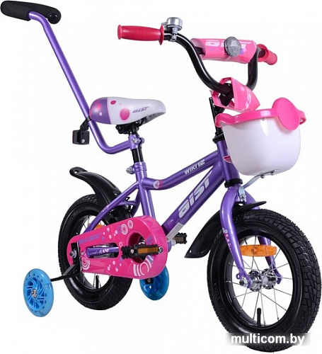 Детский велосипед AIST Wiki 12 (фиолетовый/розовый, 2019)