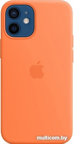 Чехол Apple MagSafe Silicone Case для iPhone 12 mini (кумкват)