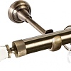 Карниз для штор АС ФОРОС Grace D25Г + наконечники Корона (2 м, антик)