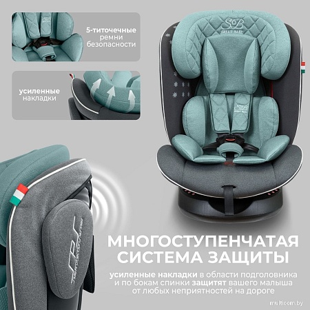 Детское автокресло Sweet Baby Crosstour 360 SPS Isofix 0-36 (серый/бирюзовый)