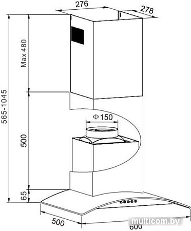Кухонная вытяжка Hansa OKP6241GBH
