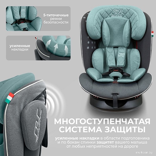 Детское автокресло Sweet Baby Crosstour 360 SPS Isofix 0-36 (серый/бирюзовый)