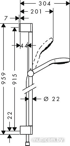 Душевой гарнитур Hansgrohe Croma Select S [26564400]