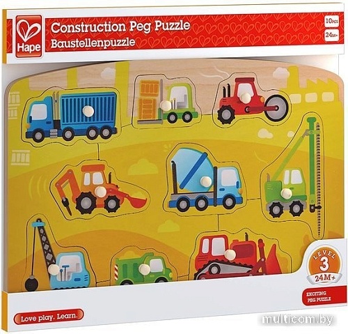 Мозаика/пазл Hape Строительная техника E1407