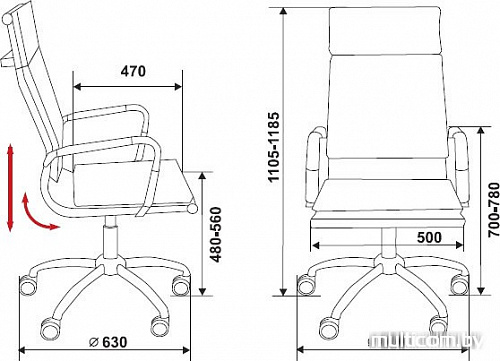 Кресло Бюрократ CH-993/Grey