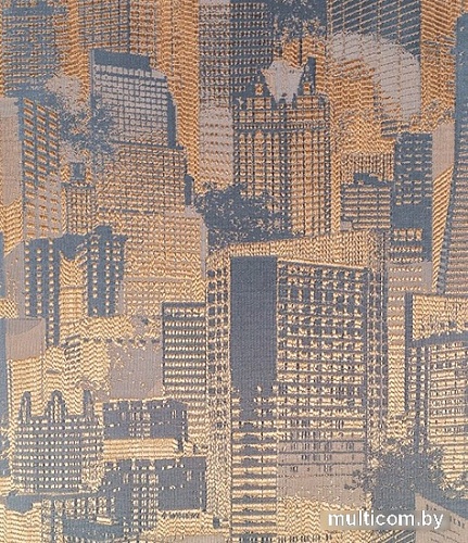 Штора Legrand Мегаполис 2x2.6 м 58120647 (серый/золото)