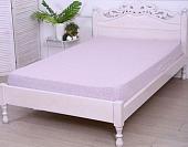 Постельное белье Luxsonia Трикотаж на резинке 80x200 2418 (цветочный розовый)