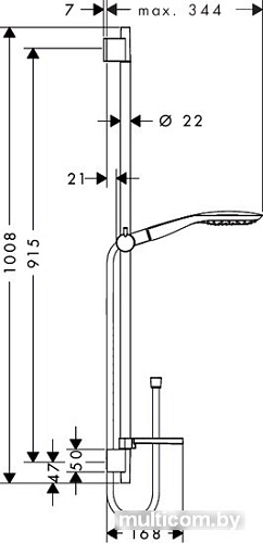 Душевой гарнитур Hansgrohe Raindance Select E 150 (27857000)