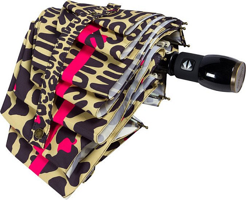 Складной зонт Moschino 8013-OCD Animal Logo Light Brown