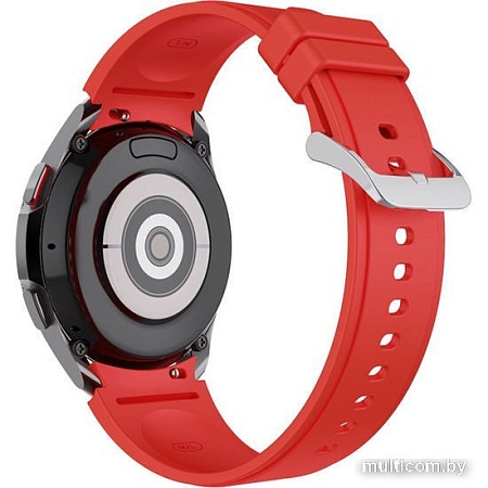 Ремешок Rumi Classic силиконовый для Samsung Galaxy Watch4/5 (20 мм, красный)