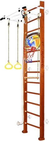 Детский спортивный комплекс Kampfer Helena Wall Basketball Shield №4 (3 м, вишневый/белый)