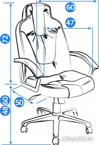 Кресло TetChair Нео 3 (серый/оранжевый)