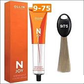 Крем-краска Ollin Professional N-Joy Color Cream 9/75 блондин коричнево-махагоновый 100 мл