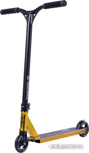 Трюковый самокат Longway Metro Shift (черный/золотистый)