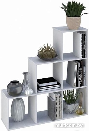 Стеллаж Polini Kids Home Smart Каскадный 6 секций (белый)