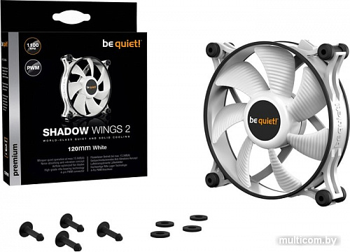 Вентилятор для корпуса be quiet! Shadow Wings 2 120mm PWM White BL089