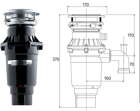 Измельчитель пищевых отходов Bone Crusher BC 810-SL