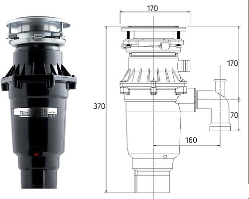 Измельчитель пищевых отходов Bone Crusher BC 810-SL