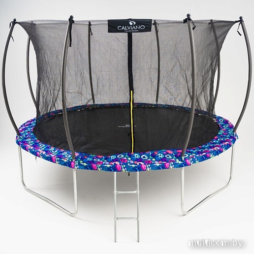 Батут Calviano Inside Master Smile 374 см - 12ft (внутренняя сетка, с лестницей)