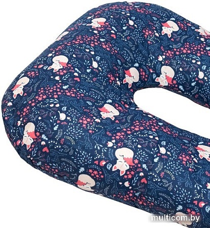 Подушка для беременных Amarobaby Лисички AMARO-40U-Li (синий)