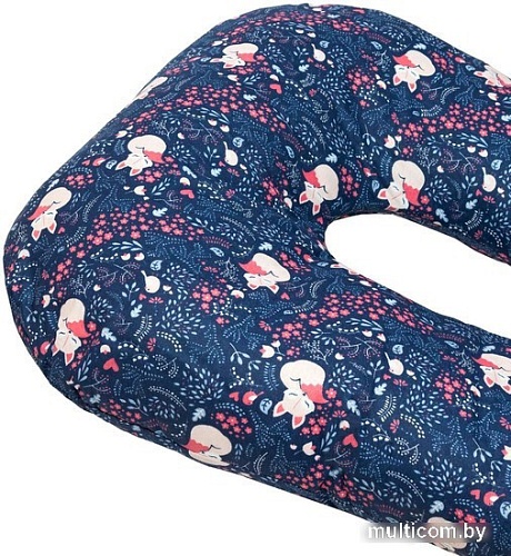 Подушка для беременных Amarobaby Лисички AMARO-40U-Li (синий)