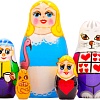 Развивающая игра Брестская Матрешка Алиса в стране чудес (набор 5 шт)