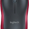 Мышь Logitech M185 (черный/красный)