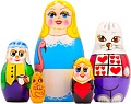 Развивающая игра Брестская Матрешка Алиса в стране чудес (набор 5 шт)