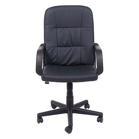 Кресло AksHome Leonidas (пластик/кож.зам, черный)