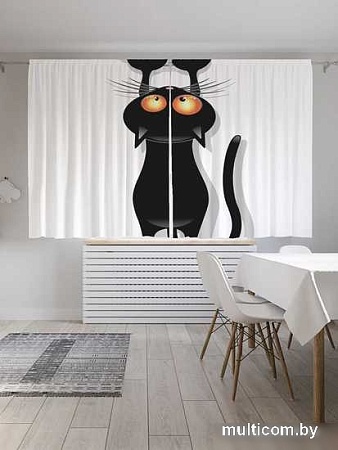 Комплект штор JoyArty Кот-шкодник 1.45x1.8 м p_18507_145x180 (2 шт)