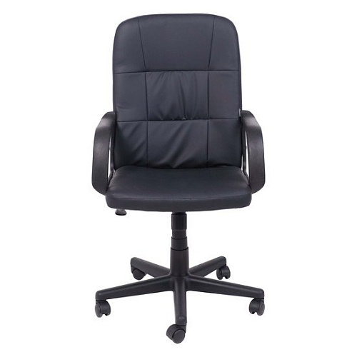 Кресло AksHome Leonidas (пластик/кож.зам, черный)