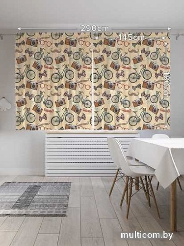 Комплект штор JoyArty Французская романтика 1.45x1.8 м pox_53460_145x180 (2 шт)