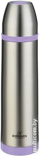 Термос BOHMANN BH-4492 1л (серебристый/сиреневый)